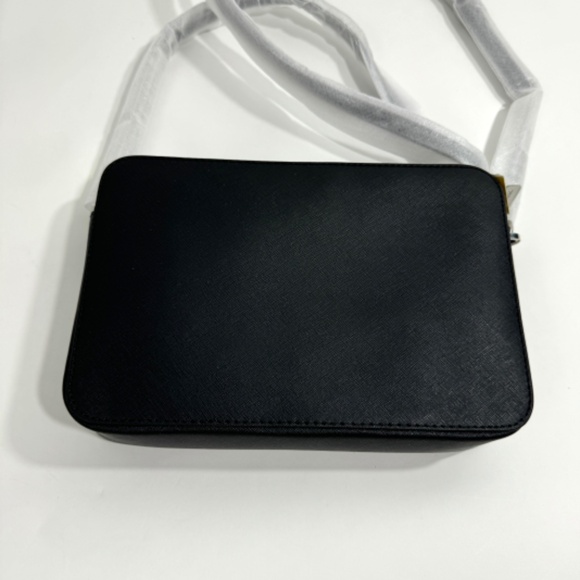 Michael Michael Kors Jet Set Black Large Saffiano Leather Crossbody Bag New - Picture 4 of 11